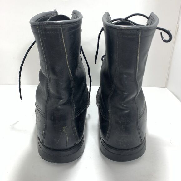 Vtg 1992 Wolverine World Wide Steel Toe Black Leather Combat Boots 11.5 Bilrite - Picture 12 of 16